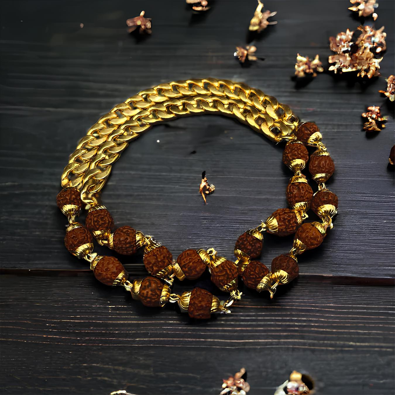 Rudraksha Links Necklace For Men